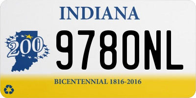 IN license plate 978ONL
