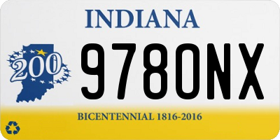 IN license plate 978ONX