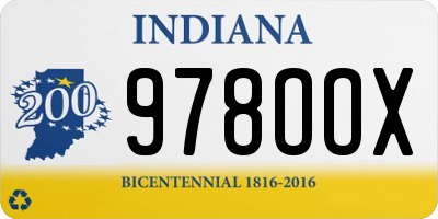 IN license plate 978OOX
