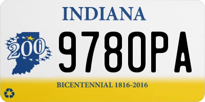 IN license plate 978OPA
