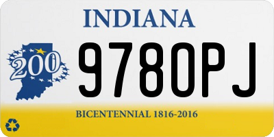 IN license plate 978OPJ
