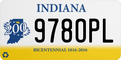 IN license plate 978OPL