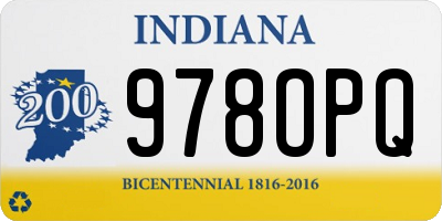 IN license plate 978OPQ