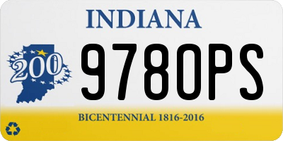 IN license plate 978OPS