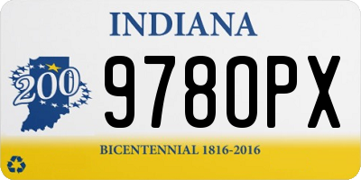IN license plate 978OPX
