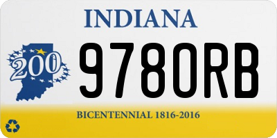 IN license plate 978ORB