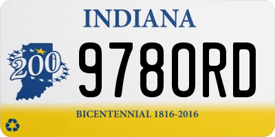 IN license plate 978ORD