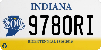 IN license plate 978ORI
