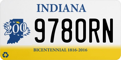 IN license plate 978ORN
