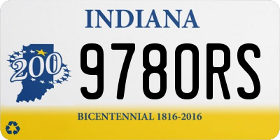 IN license plate 978ORS