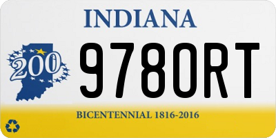 IN license plate 978ORT