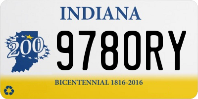 IN license plate 978ORY