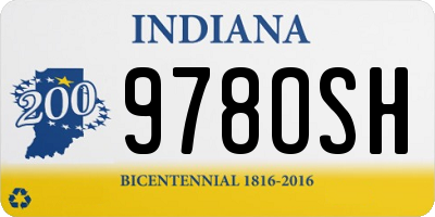 IN license plate 978OSH