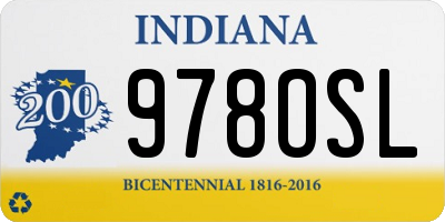 IN license plate 978OSL