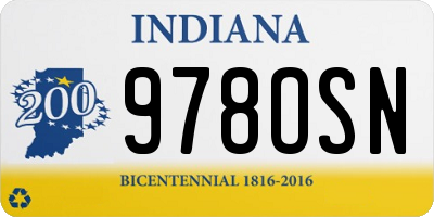 IN license plate 978OSN