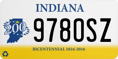 IN license plate 978OSZ