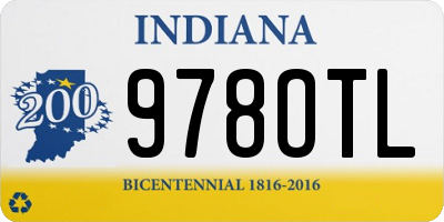 IN license plate 978OTL