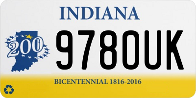 IN license plate 978OUK
