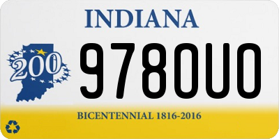 IN license plate 978OUO