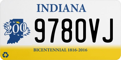 IN license plate 978OVJ