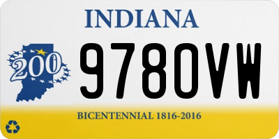IN license plate 978OVW