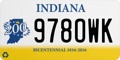 IN license plate 978OWK