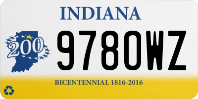 IN license plate 978OWZ