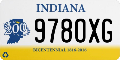 IN license plate 978OXG
