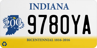 IN license plate 978OYA
