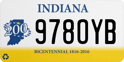 IN license plate 978OYB