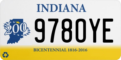 IN license plate 978OYE