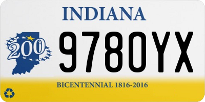 IN license plate 978OYX
