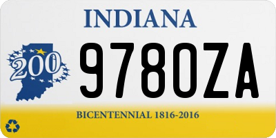 IN license plate 978OZA