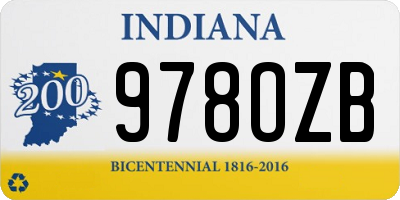 IN license plate 978OZB