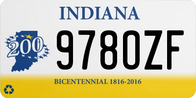 IN license plate 978OZF