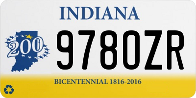 IN license plate 978OZR