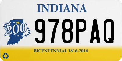 IN license plate 978PAQ