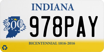 IN license plate 978PAY