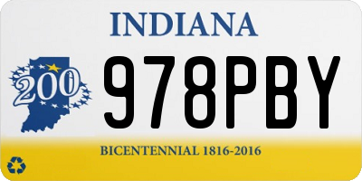 IN license plate 978PBY