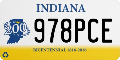 IN license plate 978PCE