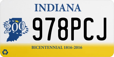 IN license plate 978PCJ