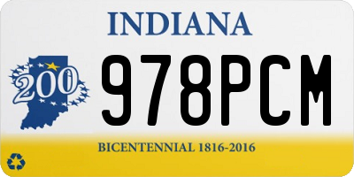 IN license plate 978PCM