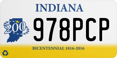 IN license plate 978PCP