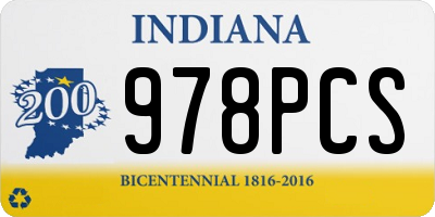 IN license plate 978PCS
