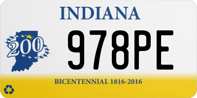 IN license plate 978PE