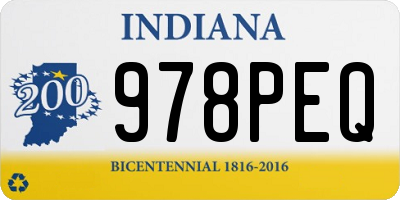 IN license plate 978PEQ