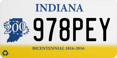 IN license plate 978PEY