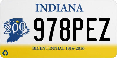 IN license plate 978PEZ