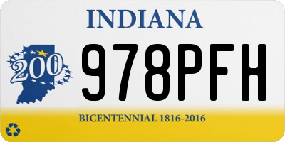 IN license plate 978PFH