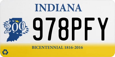 IN license plate 978PFY